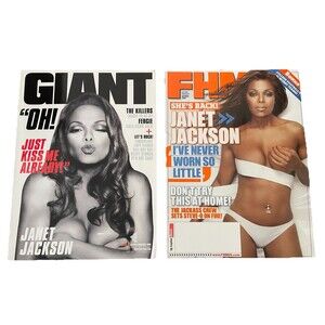 Vintage Janet Jackson Magazine Lot Giant FHM 2006 Collectible Covers Rare